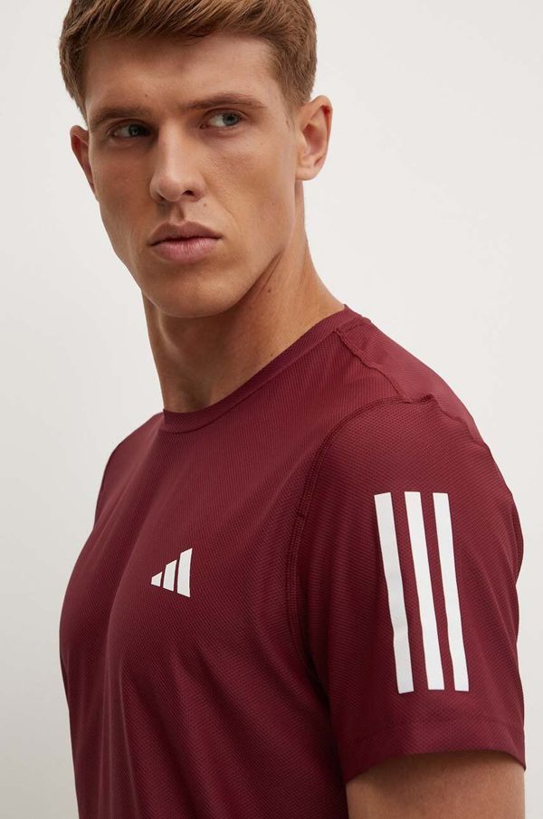 adidas Performance Majica kratkih rukava za trening adidas Performance Own The Run Base boja: bordo, s tiskom, IM5409