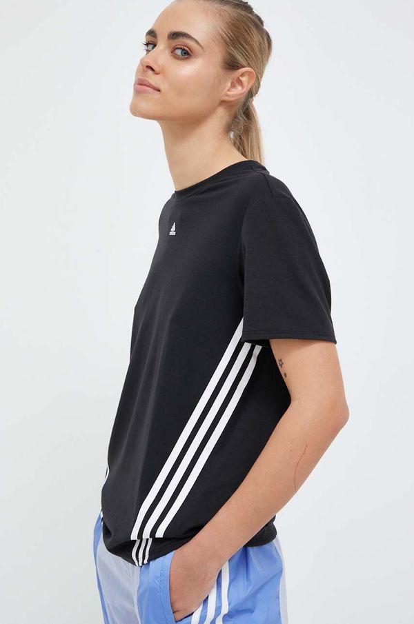 adidas Performance Majica kratkih rukava za trening adidas Performance Train Icons 3-Stripes boja: crna