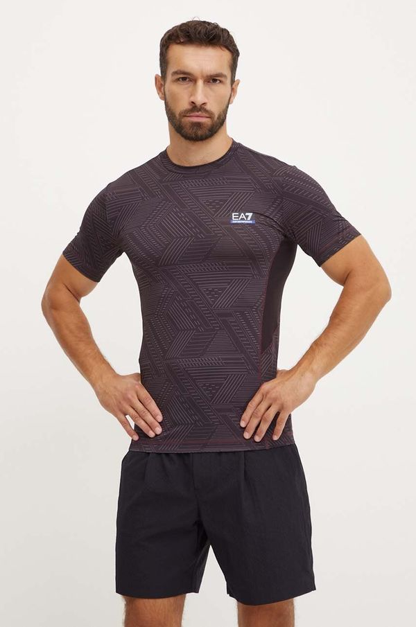 EA7 Emporio Armani Majica kratkih rukava za trening EA7 Emporio Armani boja: crna, s uzorkom, PJMDZ.6DPT13