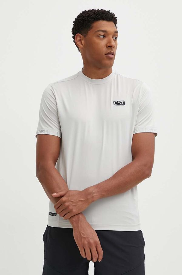 EA7 Emporio Armani Majica kratkih rukava za trening EA7 Emporio Armani boja: siva, bez uzorka, PJMEZ.6DPT40