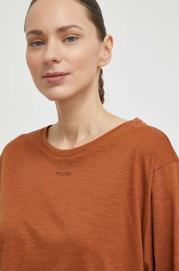 Puma Majica kratkih rukava za trening Puma boja: smeđa, 525115