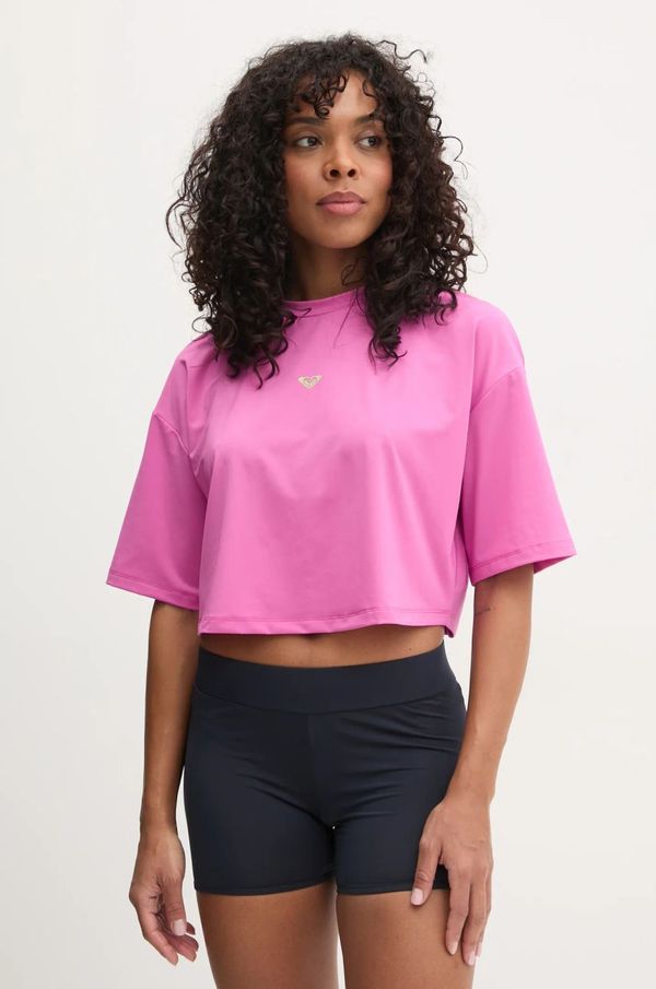 Roxy Majica kratkih rukava za trening Roxy Pure Pursuit boja: ljubičasta, ERJKT04198
