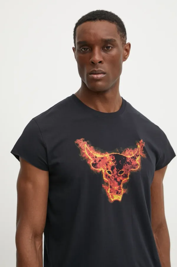 Under Armour Majica kratkih rukava za trening Under Armour Project Rock boja: crna, s tiskom, 1389940