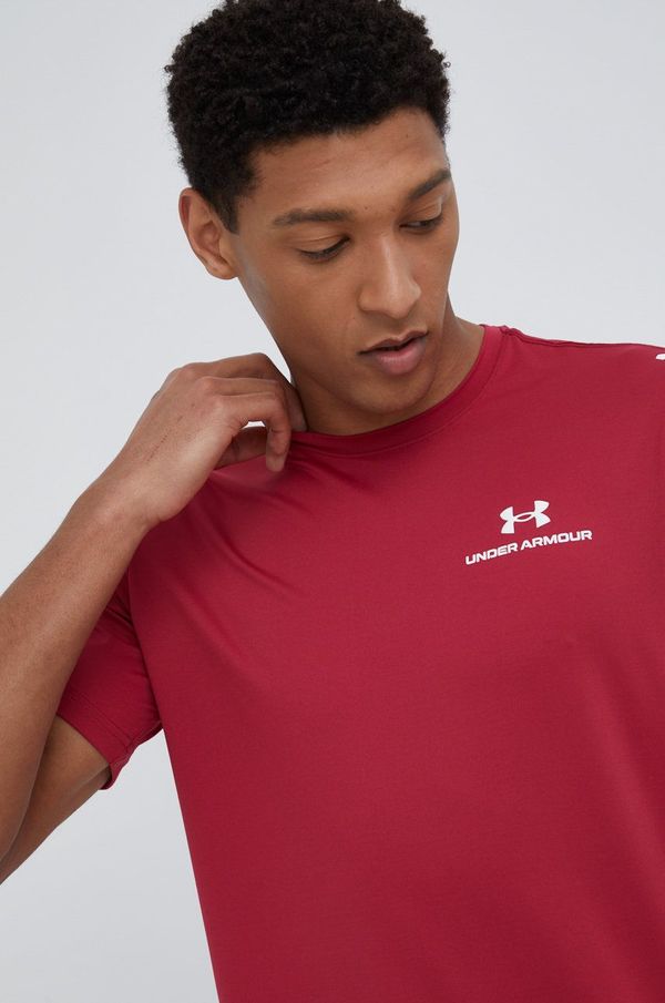Under Armour Majica kratkih rukava za trening Under Armour Rush Energy boja: bordo, glatki model, 1366138-001