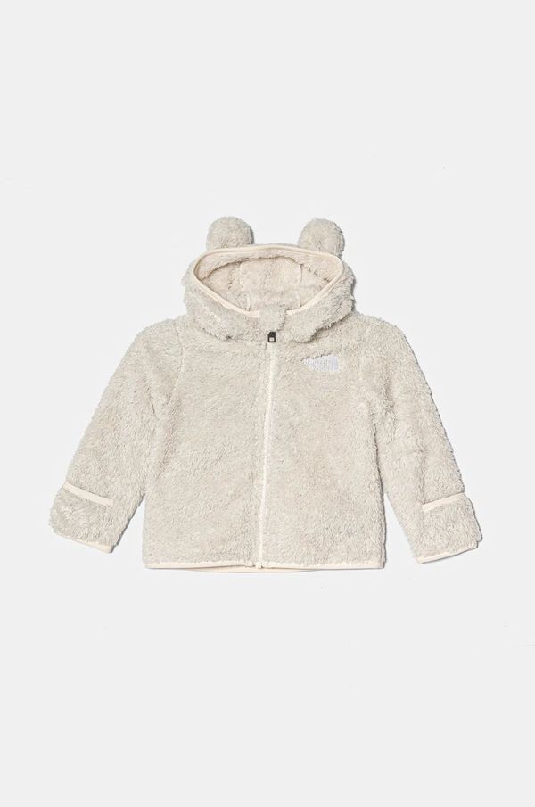 The North Face Majica od flisa za bebe The North Face BABCAMPSHIRE F/Z HOODIE boja: bež, s kapuljačom, bez uzorka, NF0A88VW5QO1