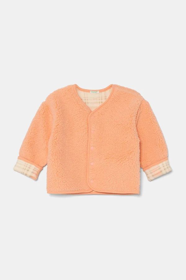 United Colors of Benetton Majica od flisa za bebe United Colors of Benetton boja: narančasta, s uzorkom, 3EKNA501G