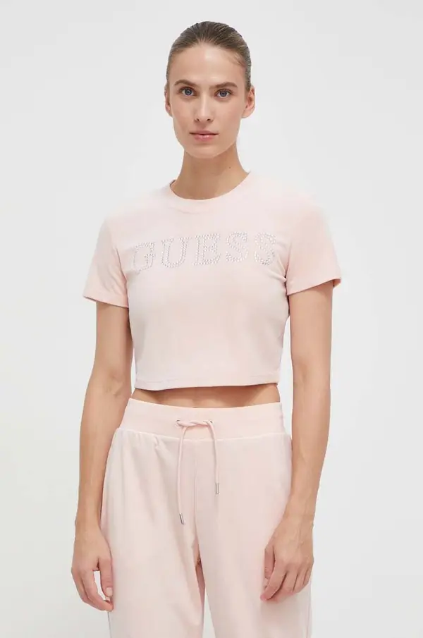 Guess Majica od velura Guess COUTURE