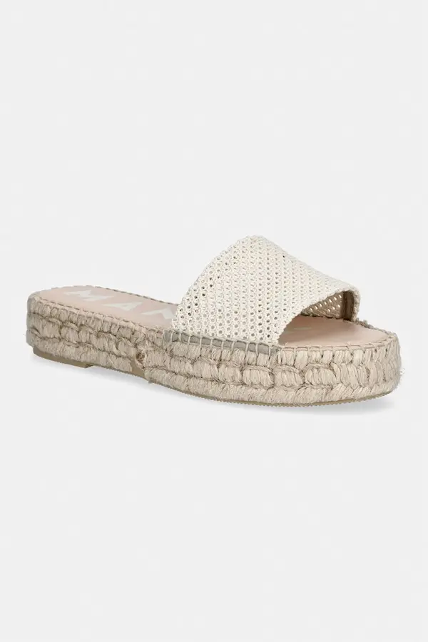 Manebi Manebi natikače ženske krem mrežaste espadrille