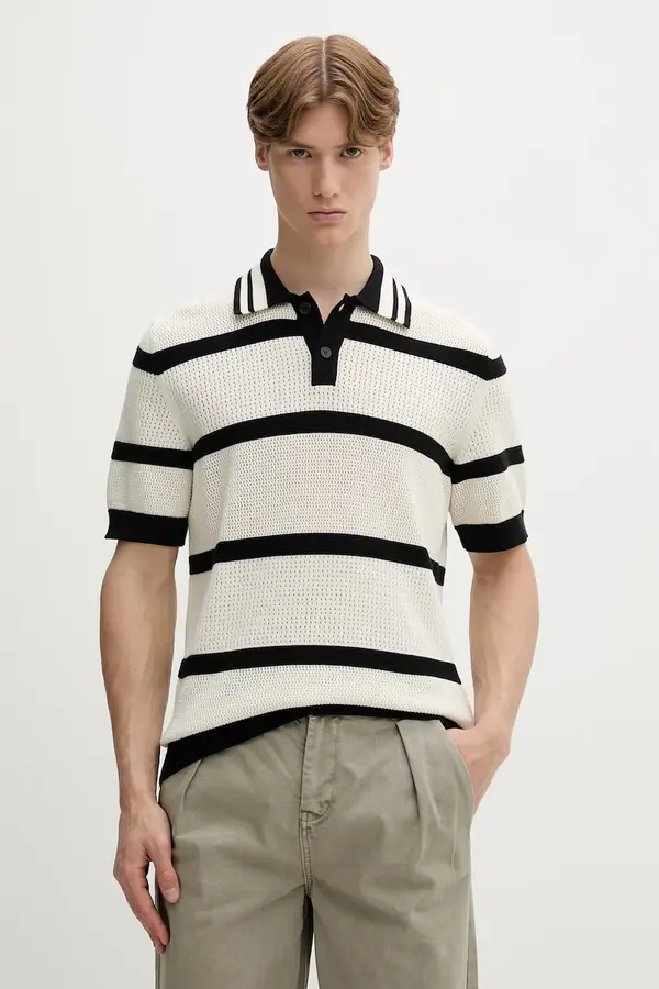 Marc O'Polo Marc O'Polo pletena polo majica za muškarce od pamuka