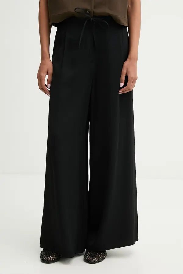 Marc O'Polo Marc O'Polo wide leg hlače za žene od viskoze
