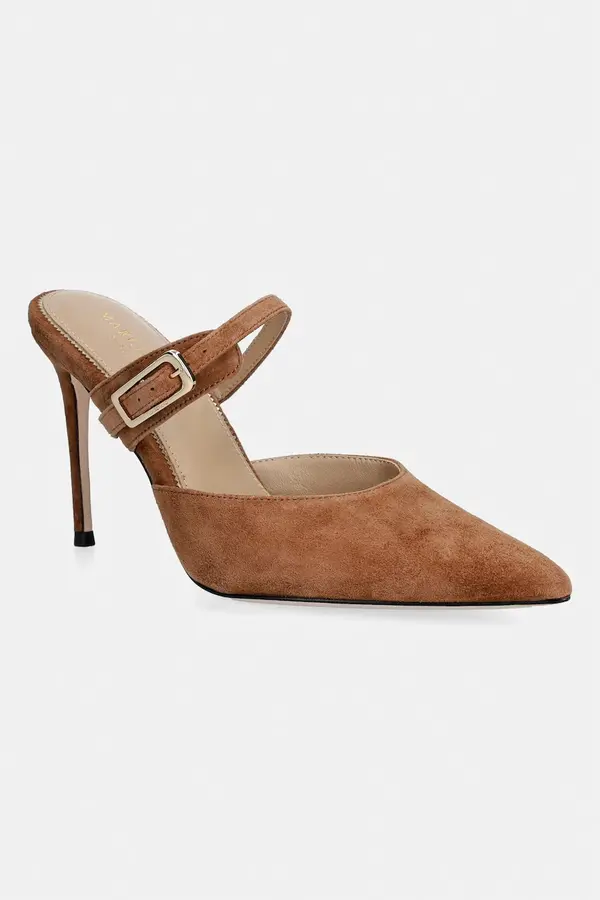 Marciano by Guess Marciano by Guess natikače na tanku potpeticu za žene od brušene kože