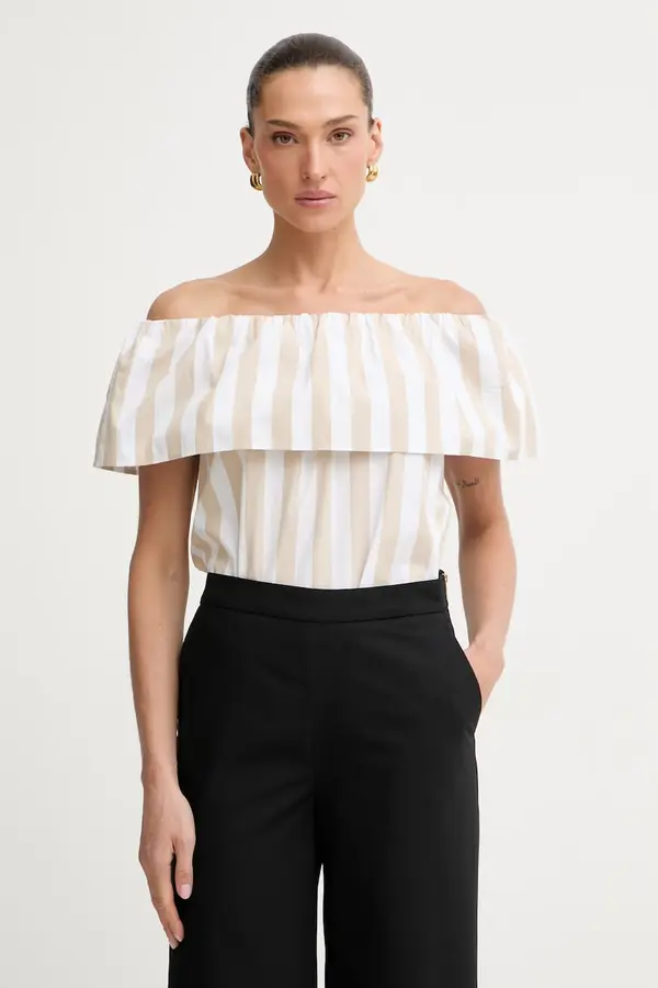Marella Marella bluza s volanima ženska od pamuka Emme by Marella