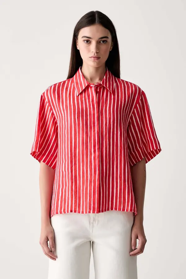 Marimekko Marimekko košulja za žene od lana