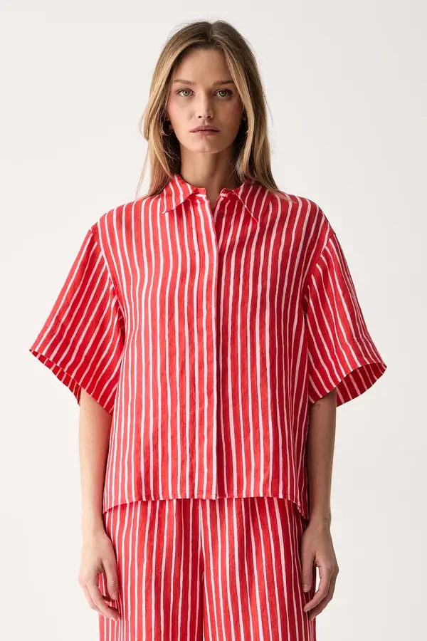 Marimekko Marimekko košulja za žene od lana
