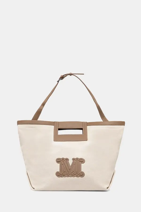 Max Mara Beachwear Max Mara Beachwear torba za plažu ženska pamučna ECRU