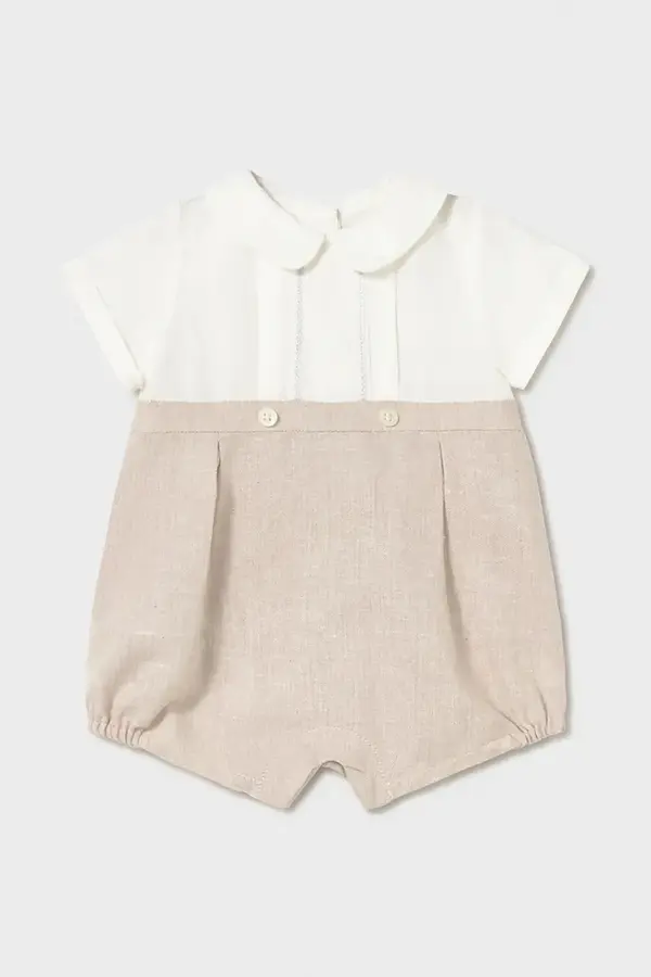 Mayoral Newborn Mayoral Newborn kombinezon za bebe s dodatkom lana