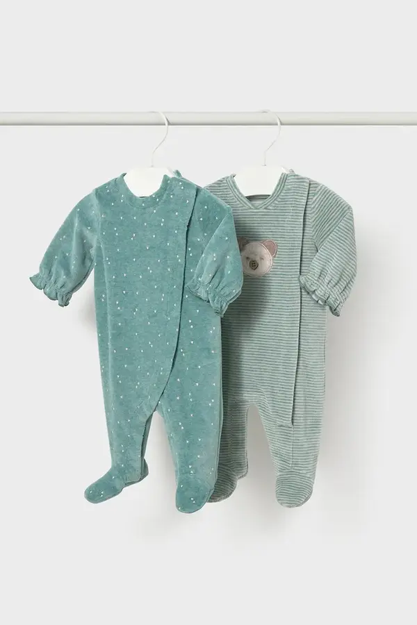 Mayoral Newborn Mayoral Newborn kombinezon za bebe s pamukom 2-pack