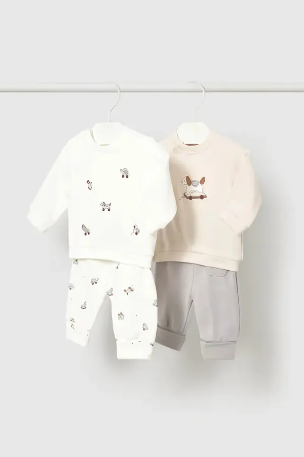 Mayoral Newborn Mayoral Newborn komplet trenirka za bebe od pamuka s elastanom