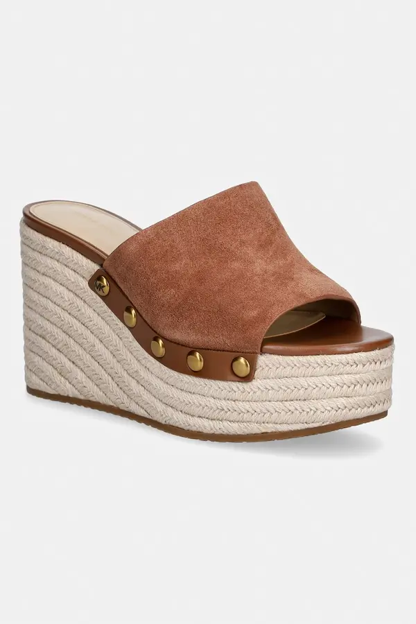 MICHAEL Michael Kors MICHAEL Michael Kors natikače za žene od brušene kože Mayes Wedge Sandal