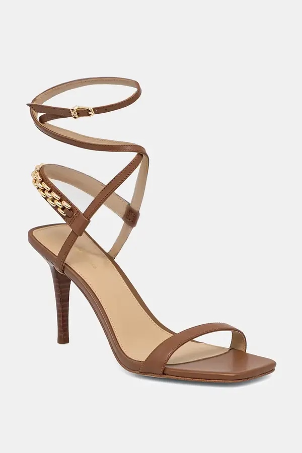 MICHAEL Michael Kors MICHAEL Michael Kors sandale na tanku potpeticu od kože Marcia Heeled Sandal