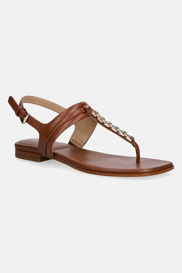 MICHAEL Michael Kors MICHAEL Michael Kors sandale s niskim potplatom za žene od kože Marcia Thong Sandal