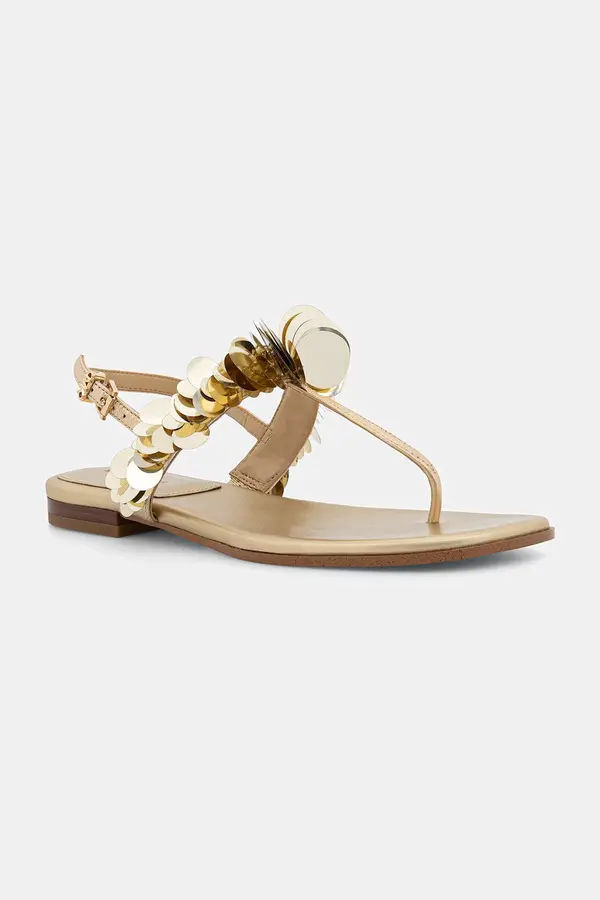 MICHAEL Michael Kors MICHAEL Michael Kors sandale s niskom potpeticom za žene kožne Loretta Thong Sandal