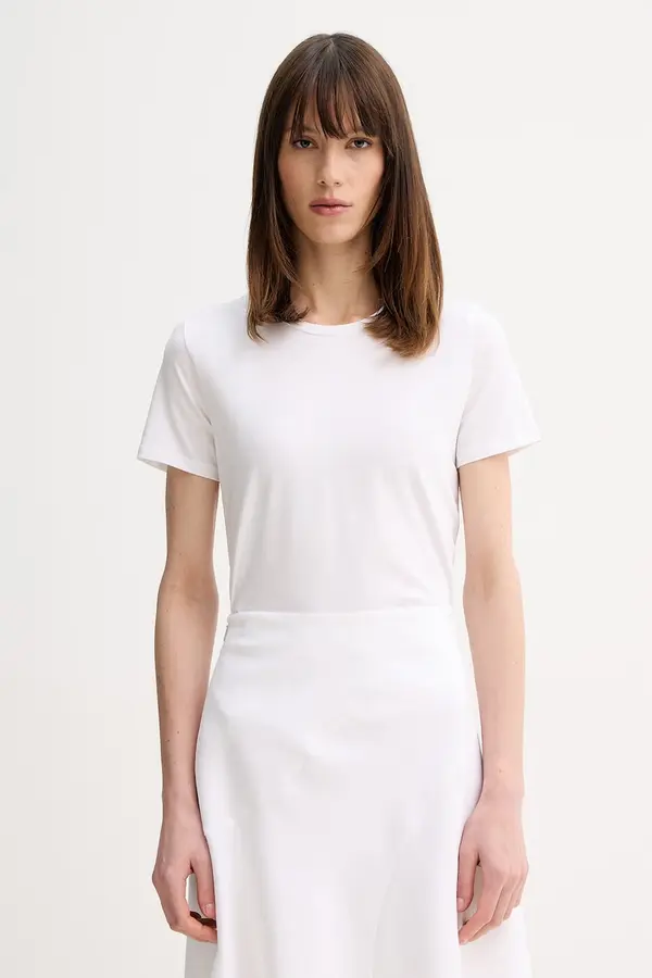 MM by Max Mara MM by Max Mara basic majica kratkih rukava ženska od pamuka s elastanom MULINO