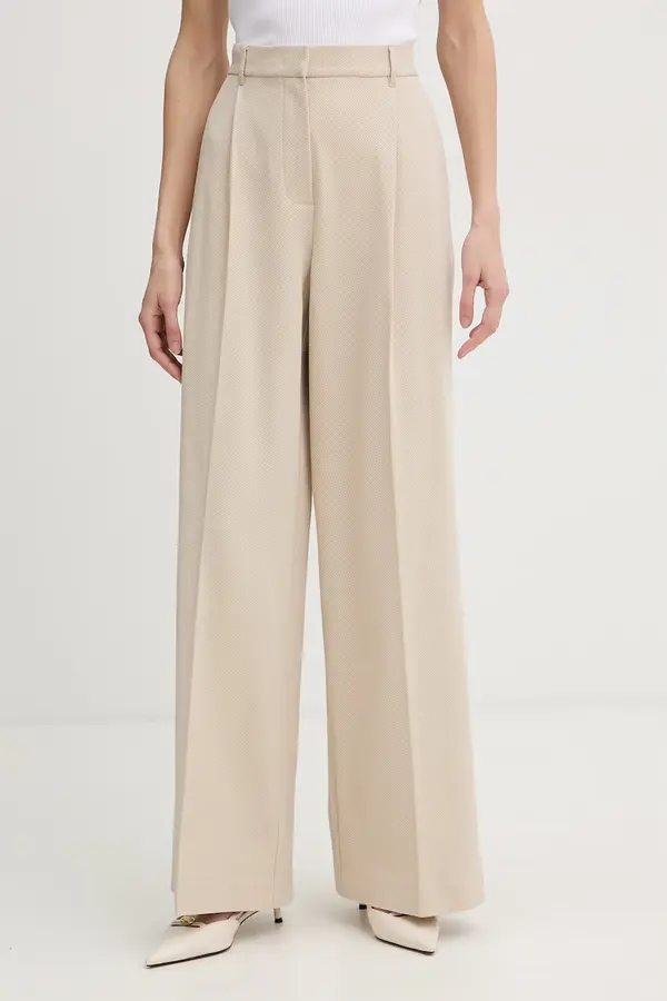 MM by Max Mara MM by Max Mara hlače za žene od pamuka PANNO