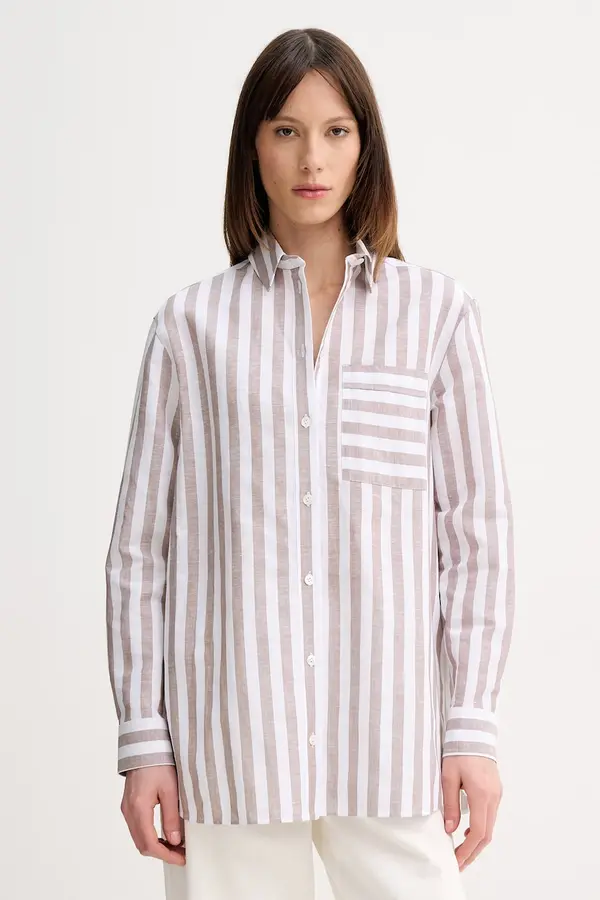 MM by Max Mara MM by Max Mara košulja za žene s dodatkom lana ULULO