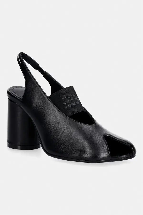 MM6 Maison Margiela MM6 Maison Margiela cipele s potpeticom s otvorenom petom za žene od kože
