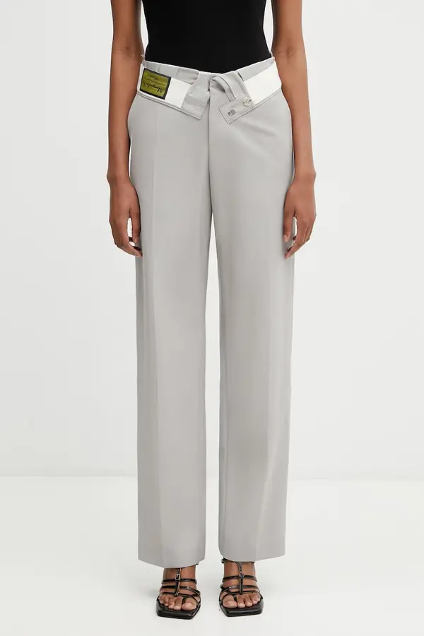 MM6 Maison Margiela MM6 Maison Margiela hlače za žene s vunom