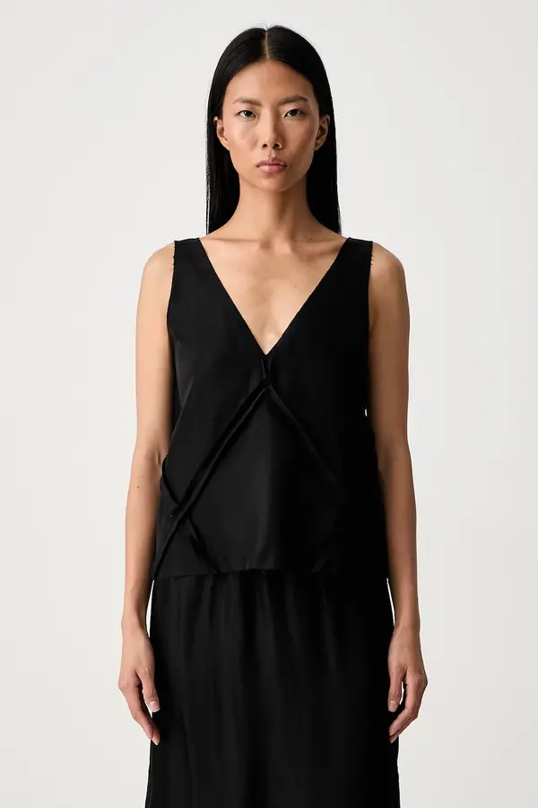 MM6 Maison Margiela MM6 Maison Margiela top za žene s acetatom