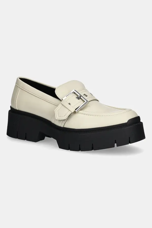 HUGO Mokasinke HUGO Kris za žene, boja: bež, s platformom, 50538616