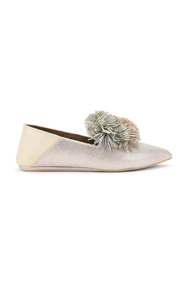 Kurt Geiger London Mokasinke od brušene kože Kurt Geiger London Pom Pom Point Slip On