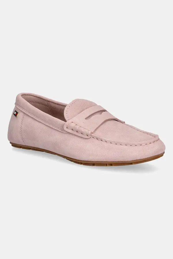 Tommy Hilfiger Mokasinke od brušene kože Tommy Hilfiger FLAG SOFT SUEDE DRIVER LOAFER