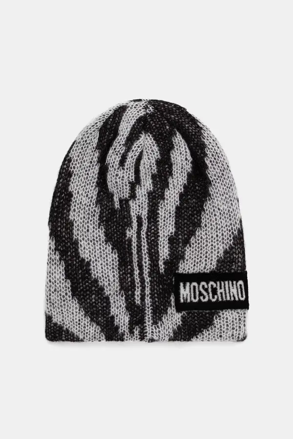 Moschino Moschino beanie kapa za žene s dodatkom vune