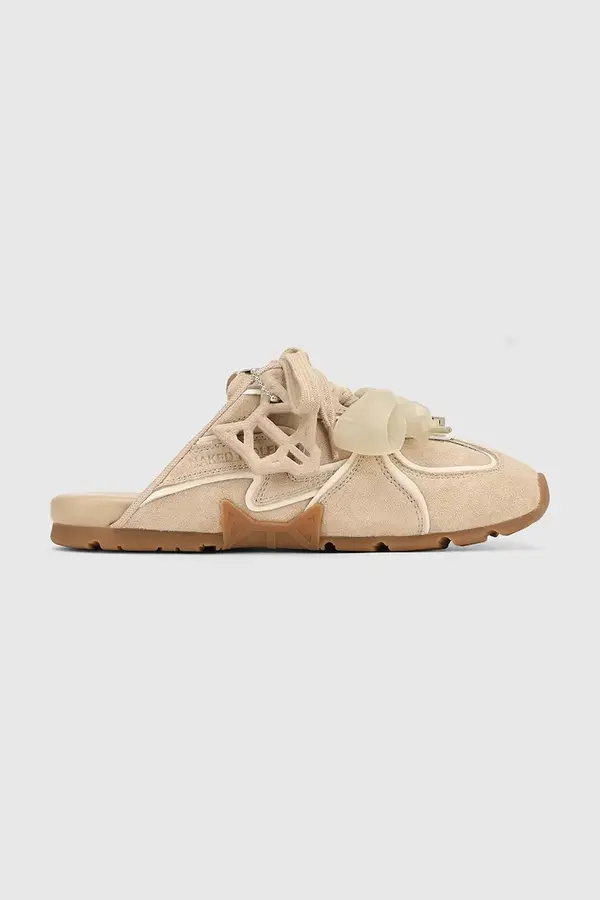 Naked Wolfe Naked Wolfe natikače za žene od brušene kože Admire Off White Suede