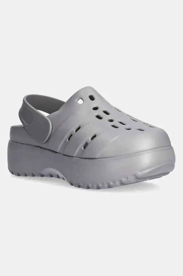 adidas Natikače adidas Adilette Clog Platform za žene, boja: siva, s platformom, JQ9879