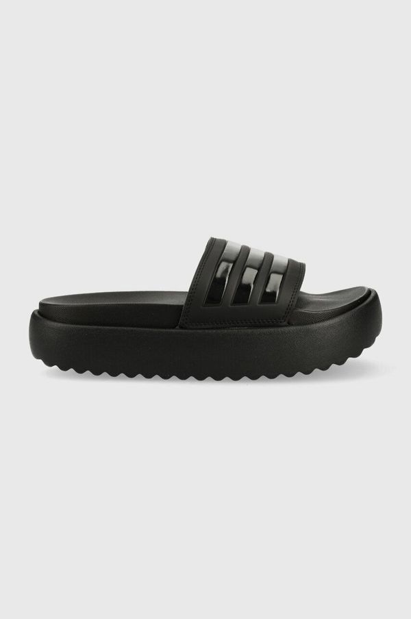 adidas Natikače adidas Adilette za žene, boja: crna, s platformom