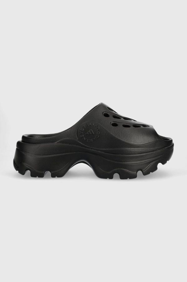 adidas by Stella McCartney Natikače adidas by Stella McCartney Clog za žene, boja: crna, s platformom, GW2050