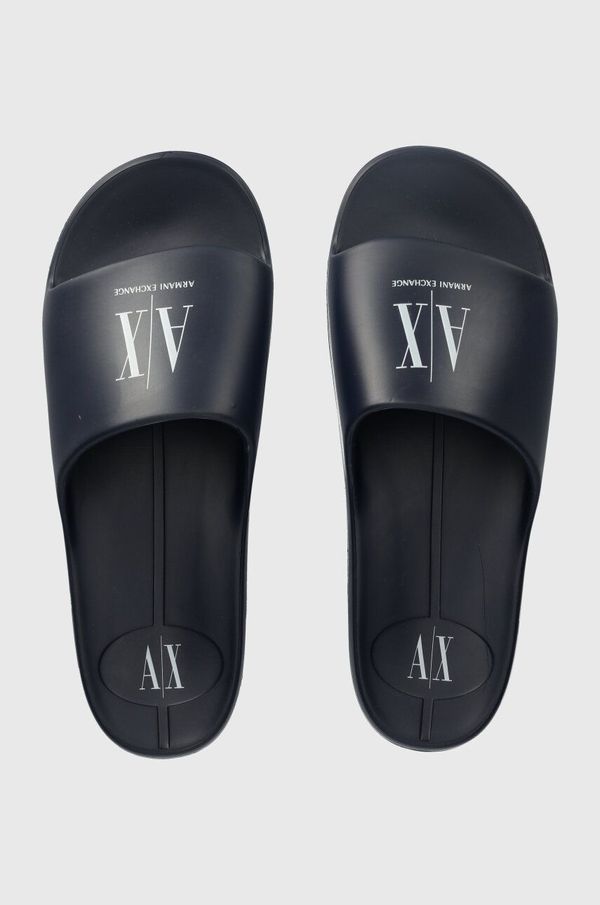 Armani Exchange Natikače Armani Exchange za muškarce, boja: tamno plava, XUP012 XV675 K487