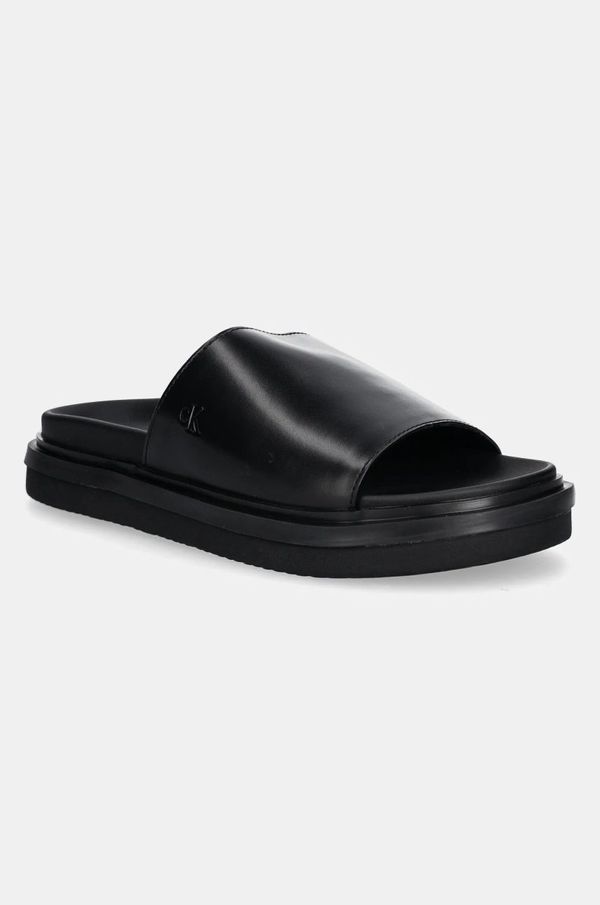 Calvin Klein Jeans Natikače Calvin Klein Jeans FLAT MOLDED SANDAL SLIDE za žene, boja: crna, YW0YW01710