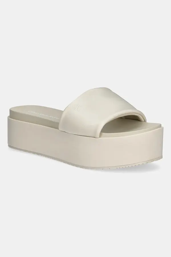 Calvin Klein Jeans Natikače Calvin Klein Jeans FLATFORM SANDAL SLIDE IN NYLON
