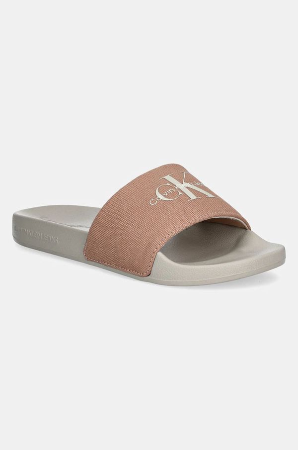 Calvin Klein Jeans Natikače Calvin Klein Jeans SLIDE MONOGRAM WMNS za žene, boja: bež, YW0YW01835