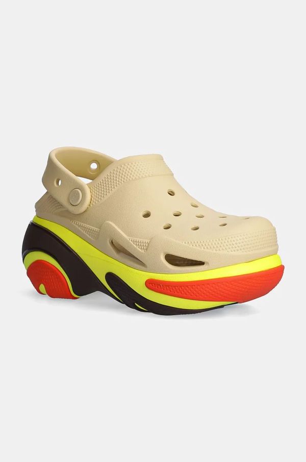 Crocs Natikače Crocs Bubble Crush Clog za žene, boja: bež, s platformom, 210061