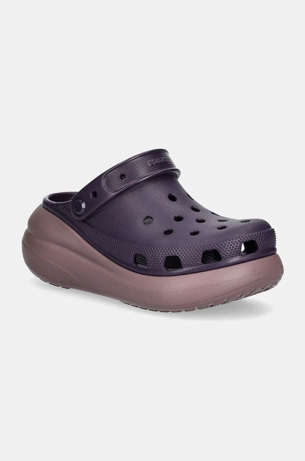 Crocs Natikače Crocs Classic Crush Clog za žene, boja: ljubičasta, s platformom, 207521