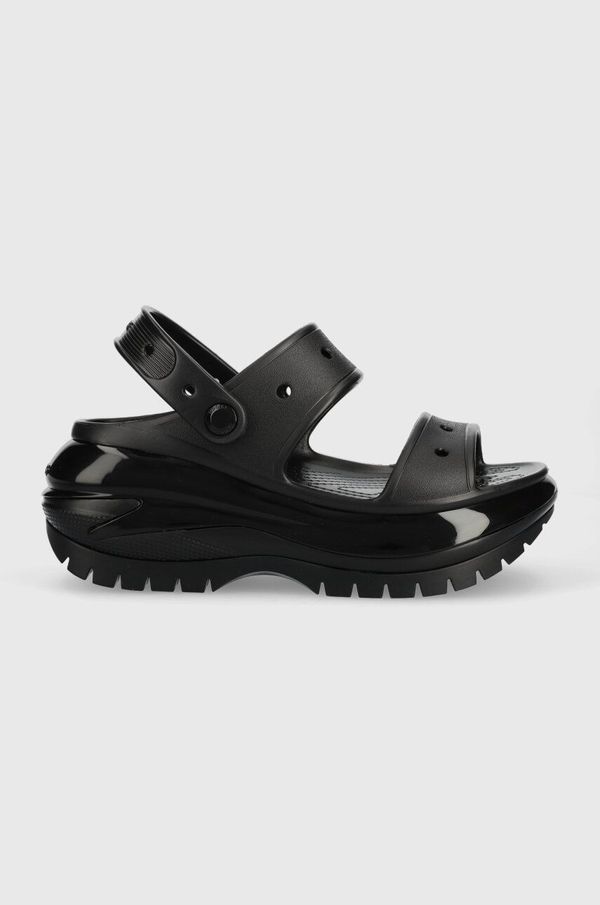 Crocs Natikače Crocs Classic Mega Crush Sandal za žene, boja: crna, s platformom, 207989