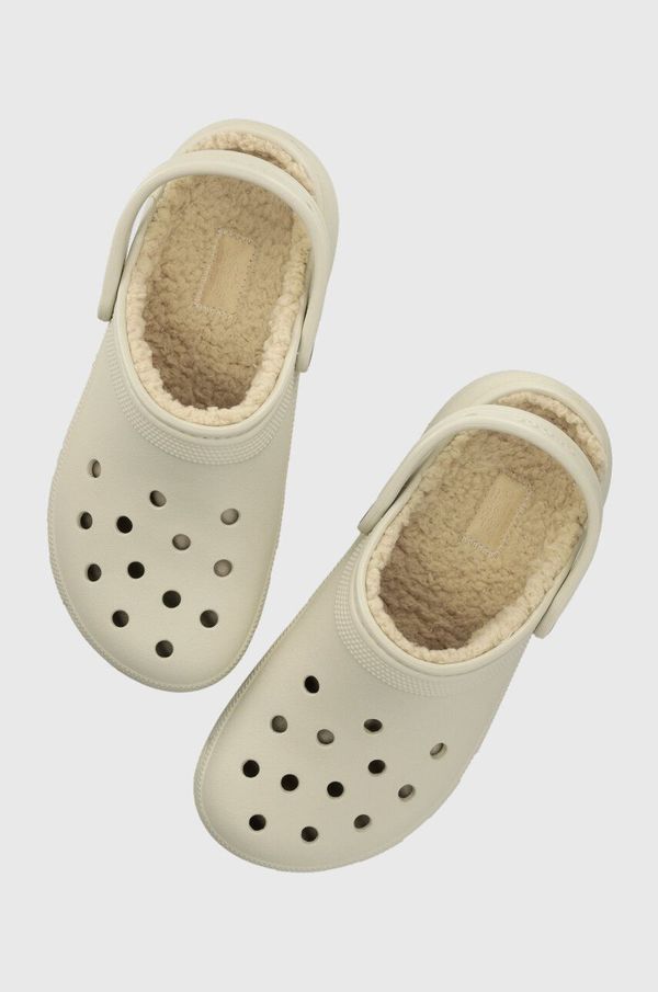 Crocs Natikače Crocs Classic Platform Lined Clog za žene, boja: bež, s platformom, 207938