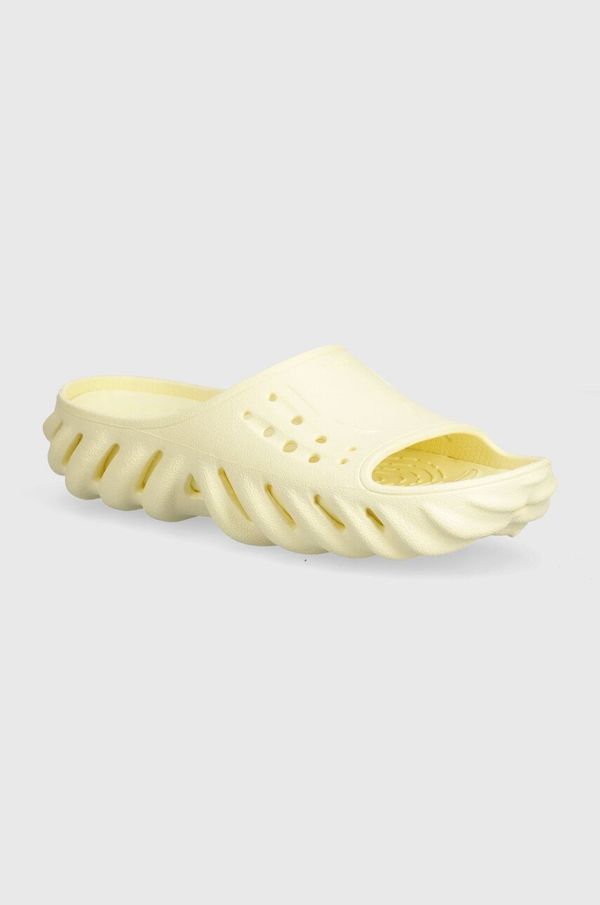 Crocs Natikače Crocs Echo Slide za žene, boja: žuta, s platformom, 208170