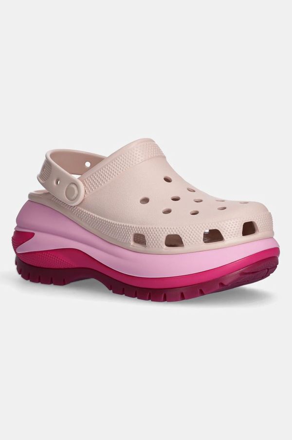 Crocs Natikače Crocs Mega Crush Matte Clog za žene, boja: ružičasta, s platformom, 210749